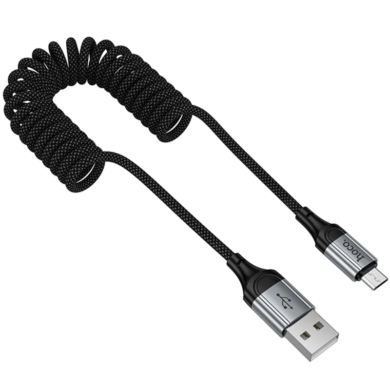 Дата кабель Hoco X121 Nuevo USB to MicroUSB 2.4A Black — фото 3