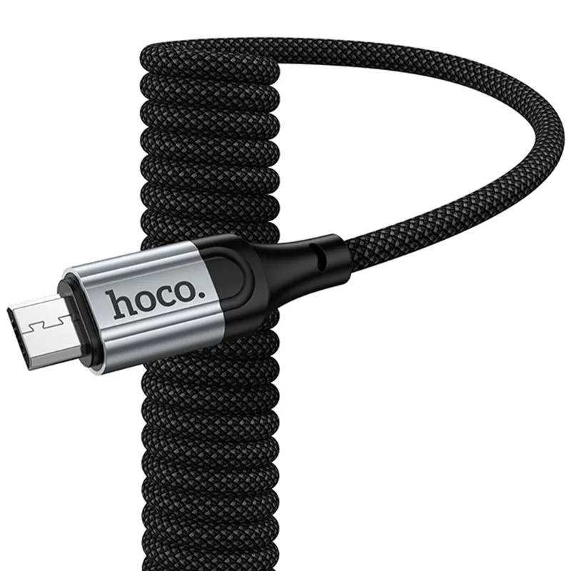 Дата кабель Hoco X121 Nuevo USB to MicroUSB 2.4A Black — фото 4