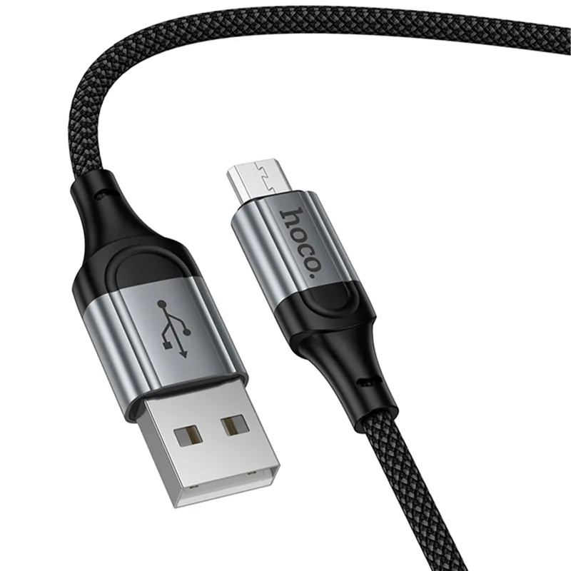 Дата кабель Hoco X121 Nuevo USB to MicroUSB 2.4A Black — фото 6