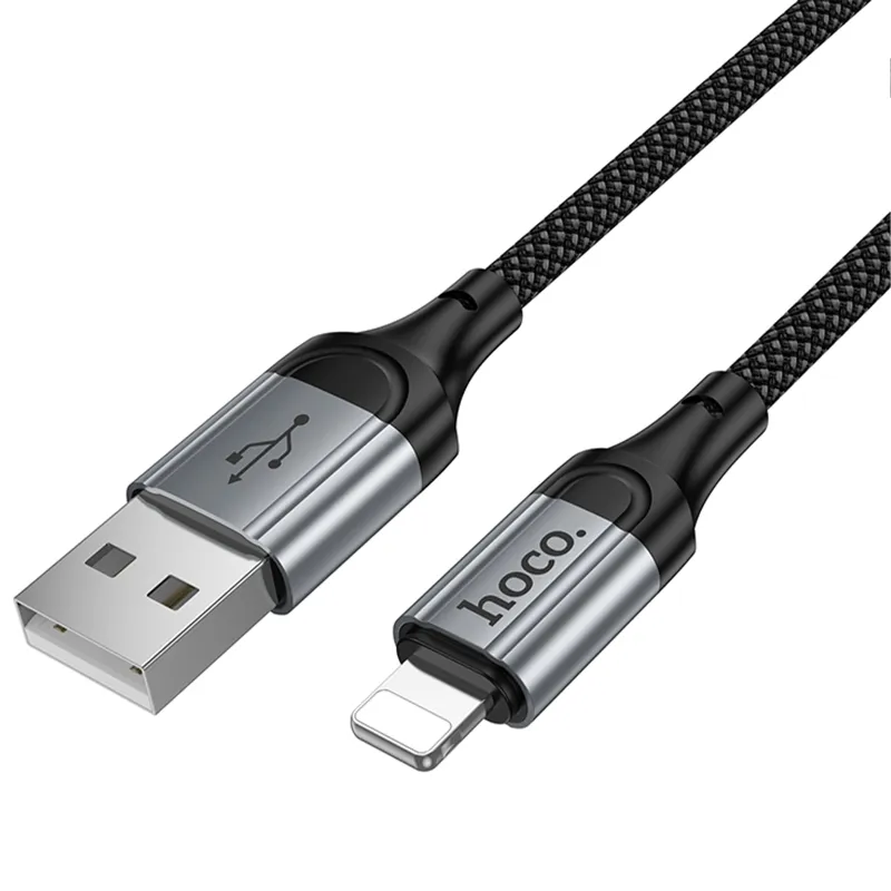 Дата кабель Hoco X121 Nuevo USB to Lightning 2.4A Black — фото 5