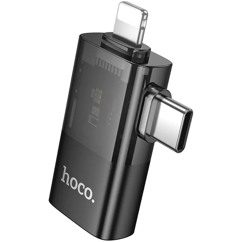 Перехідник Hoco UA36E Combo 2-in-1 Black — фото 3
