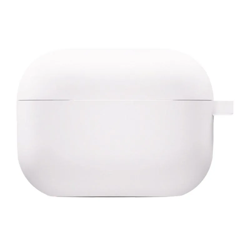Силіконовий футляр з мікрофіброю для навушників Airpods Pro 3 Білий / White