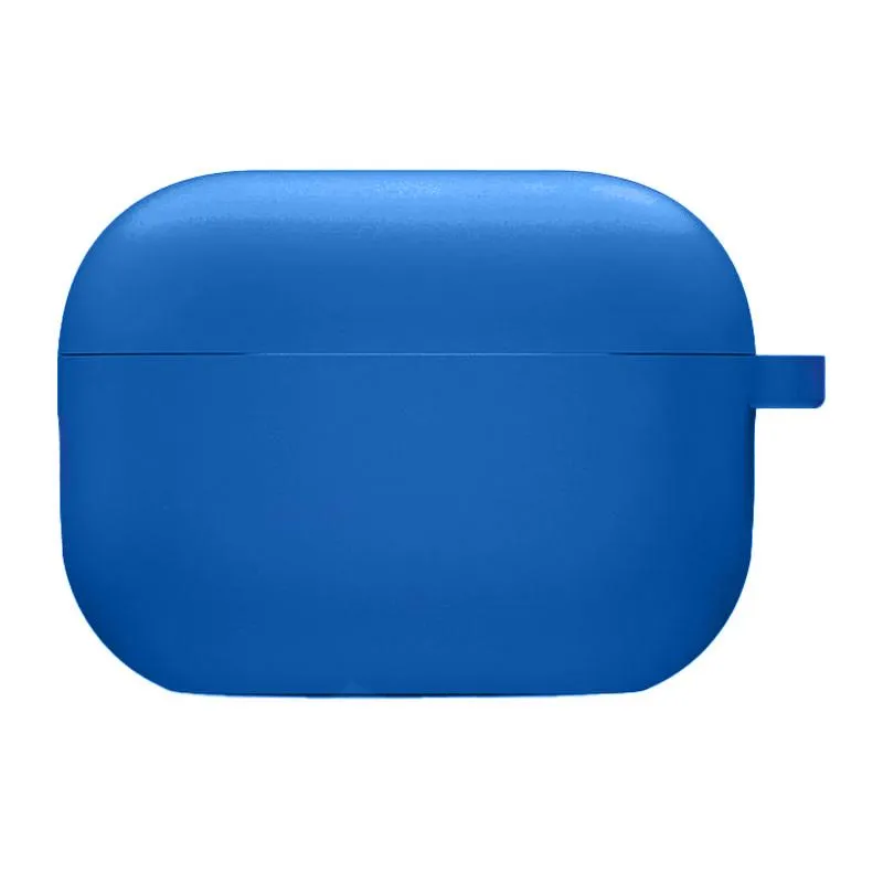 Силіконовий футляр з мікрофіброю для навушників Airpods Pro 3 Синій / Royal blue