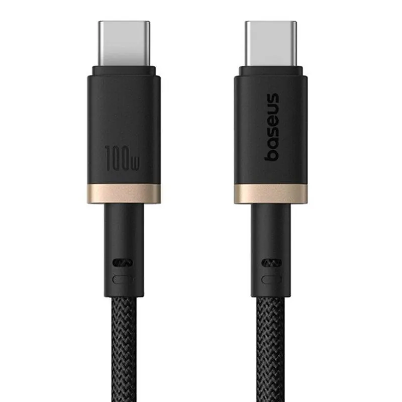 Дата кабель Baseus Dura Series Fast Charging Type-C to Type-C 100W Gold / Black