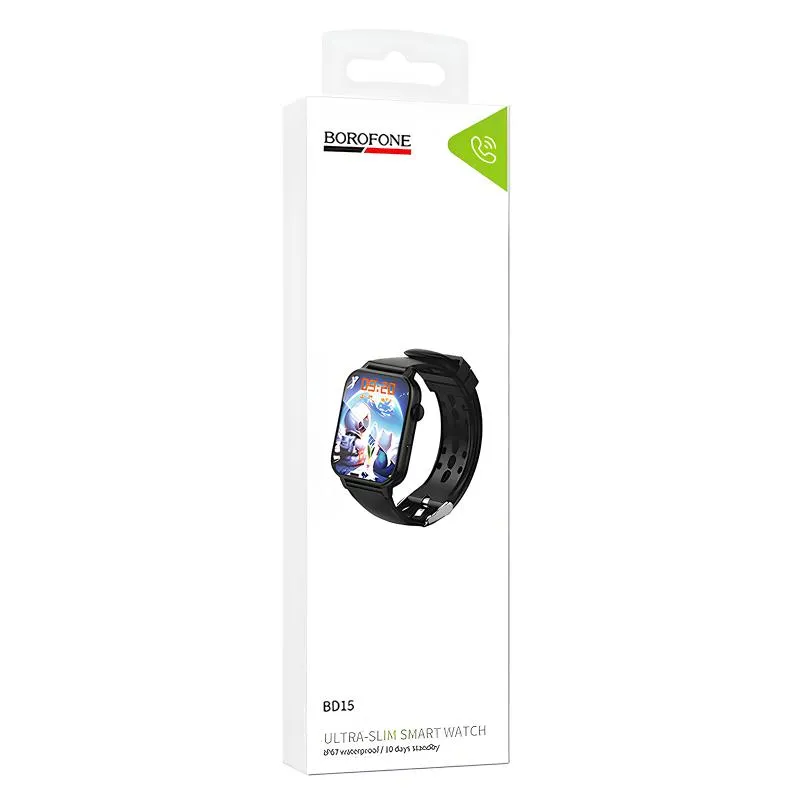 Смарт-годинник Borofone BD15 Smart sports watch Black — фото 2