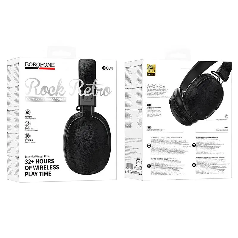Накладні бездротові навушники Borofone BO34 Suenos Black — фото 3