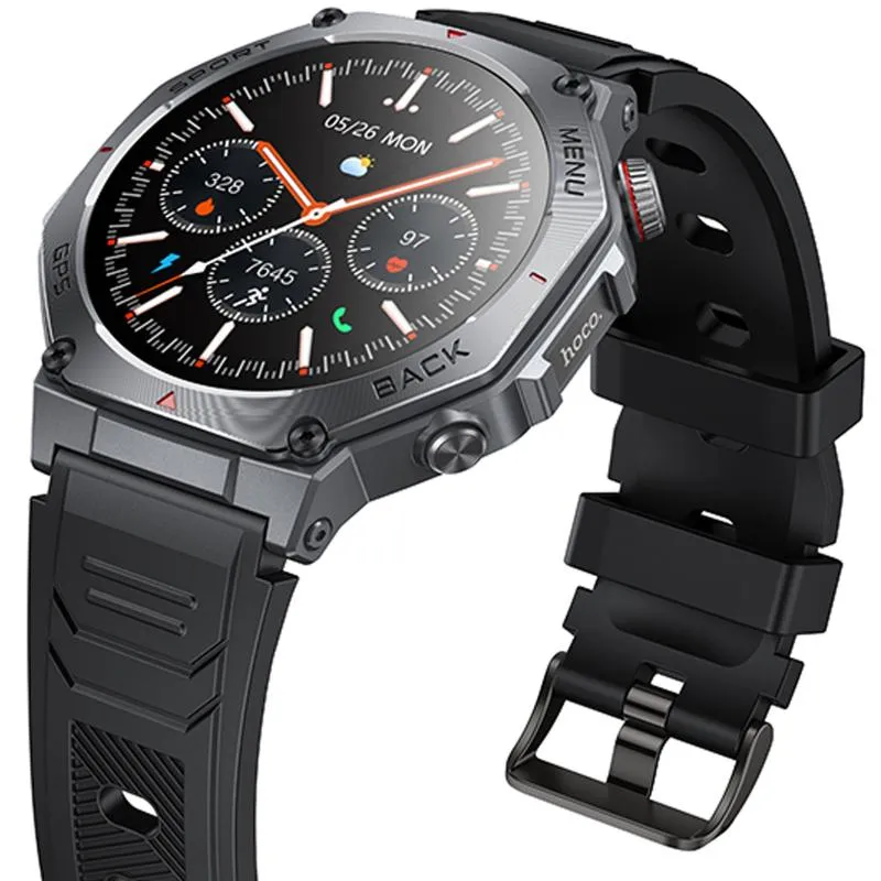 Смарт-годинник Hoco Y37 Smart sports watch Black — фото 4