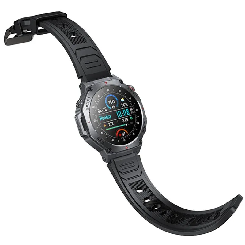 Смарт-годинник Hoco Y37 Smart sports watch Black — фото 5
