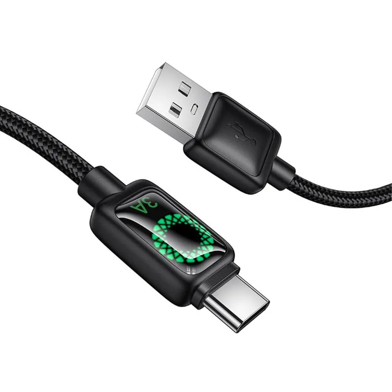 Дата кабель Hoco U146 Mundo USB to Type-C 36W Black — фото 4