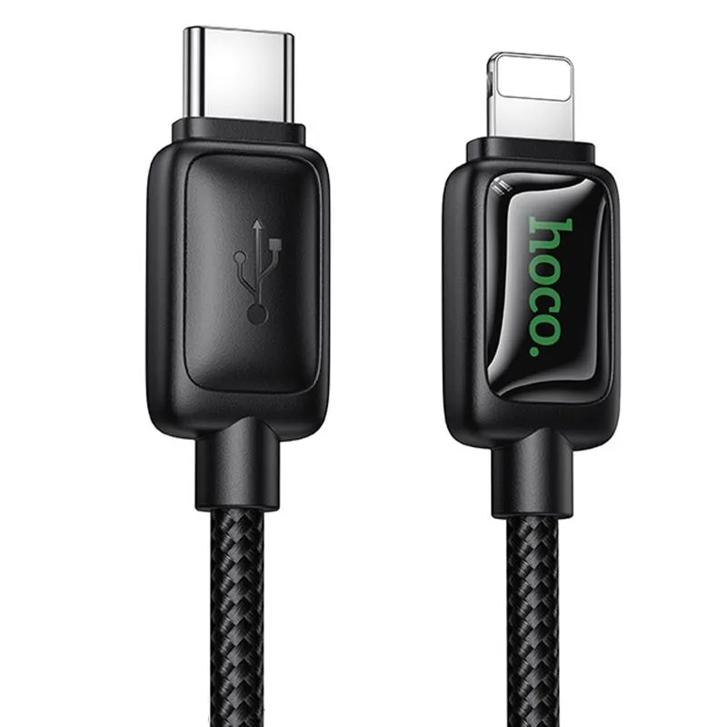 Дата кабель Hoco U146 Mundo Type-C to Lightning 30W Black