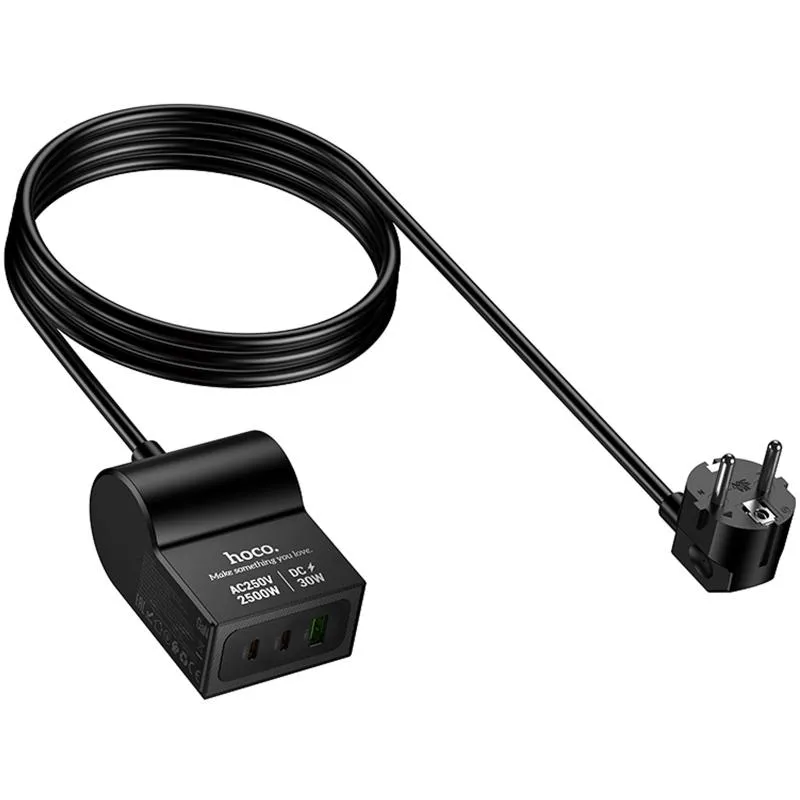 МЗП Hoco AC33 Win 1 position 30W QC+PD Black — фото 6