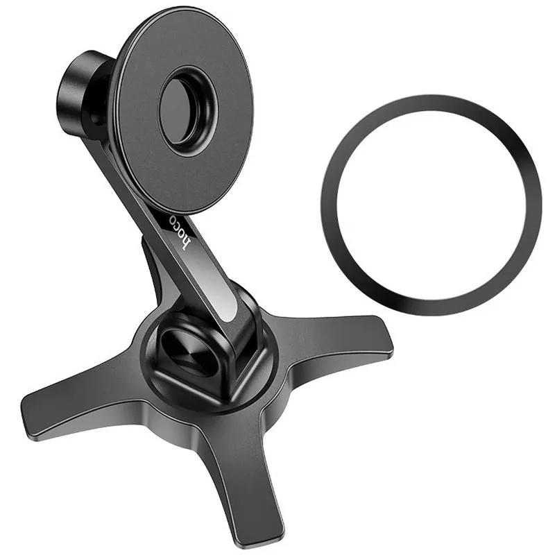 Магнітний тримач для телефону Hoco HD2 Joy ring Black — фото 4