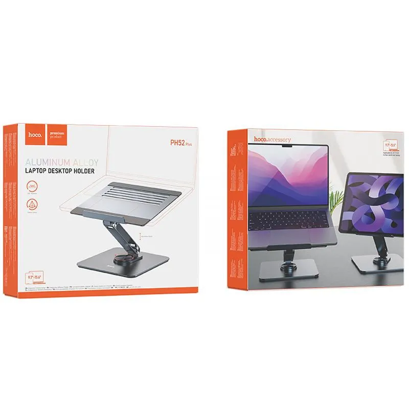 Підставка настільна Hoco PH52 Plus Might metal rotating Metal gray — фото 2
