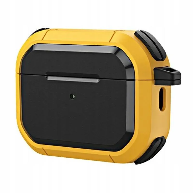 Футляр протиударний Black ed. для навушників Airpods Pro 3 Yellow — фото 3