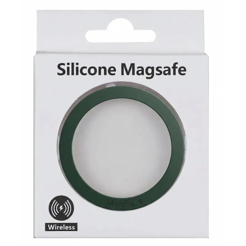Металлическое кільце Silicone Magnetic Dark Green — фото 2