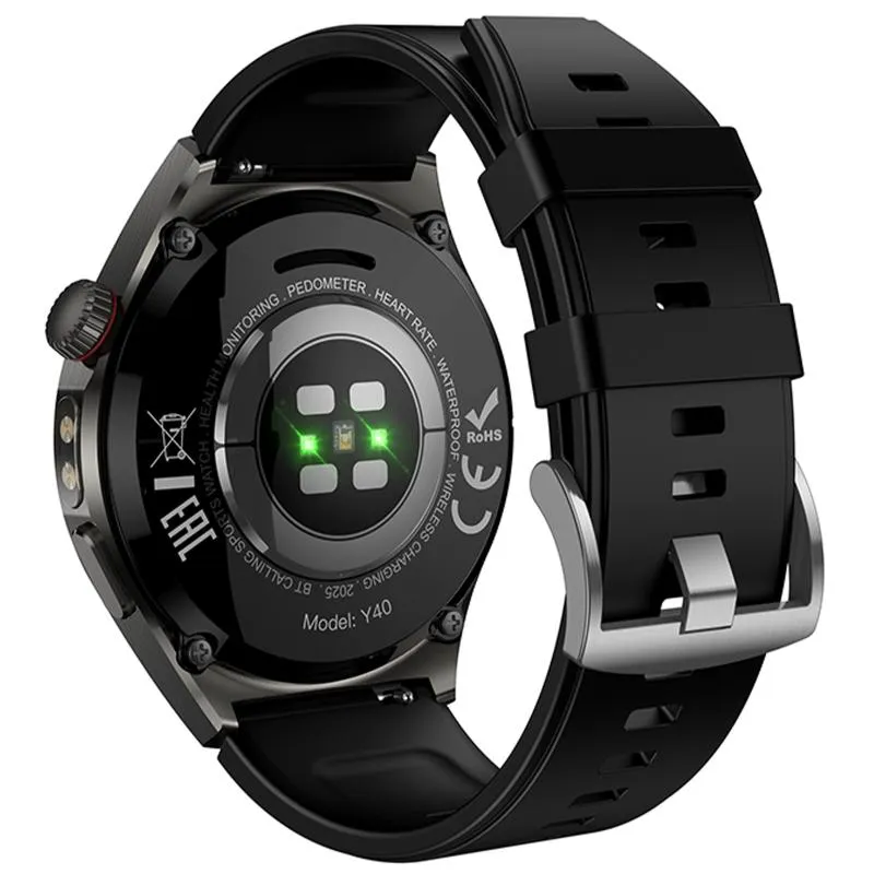 Смарт-годинник Hoco Y40 Smart sports watch Black — фото 4