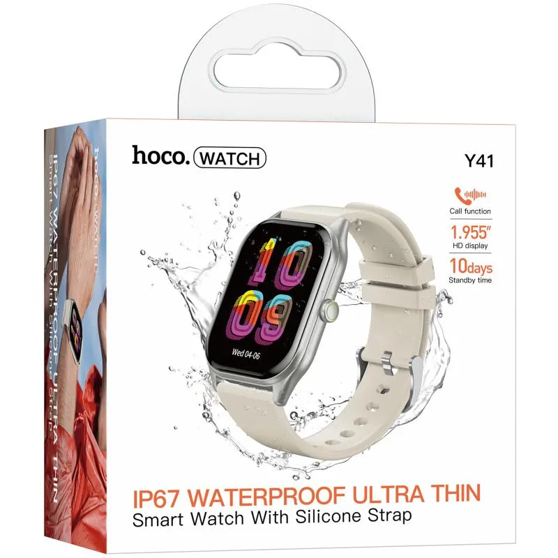 Смарт-годинник Hoco Y41 Smart sports watch Silver — фото 3