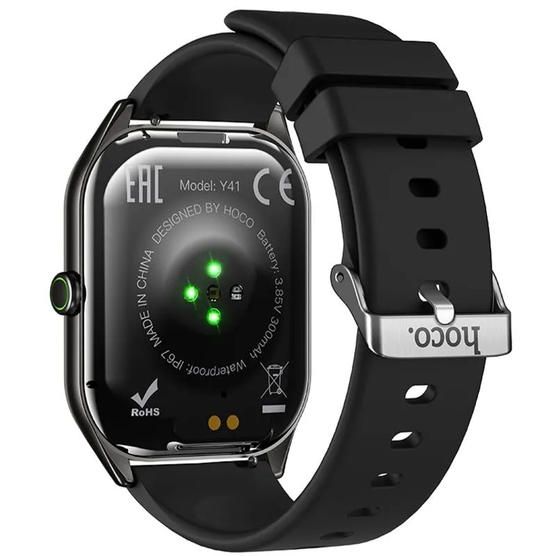 Смарт-годинник Hoco Y41 Smart sports watch Black — фото 3