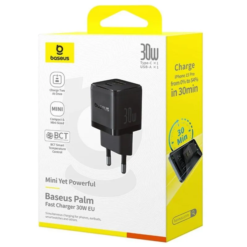 МЗП Baseus Palm Fast Charger 30W Cluster Black — фото 6