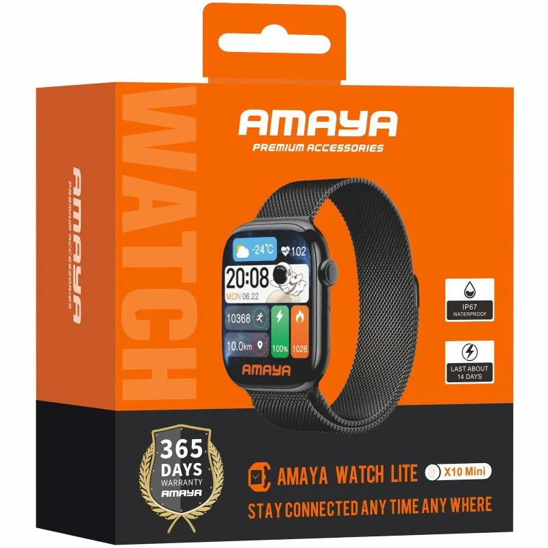 Смарт-годинник Amaya X10 Mini Smart sports watch Black — фото 2