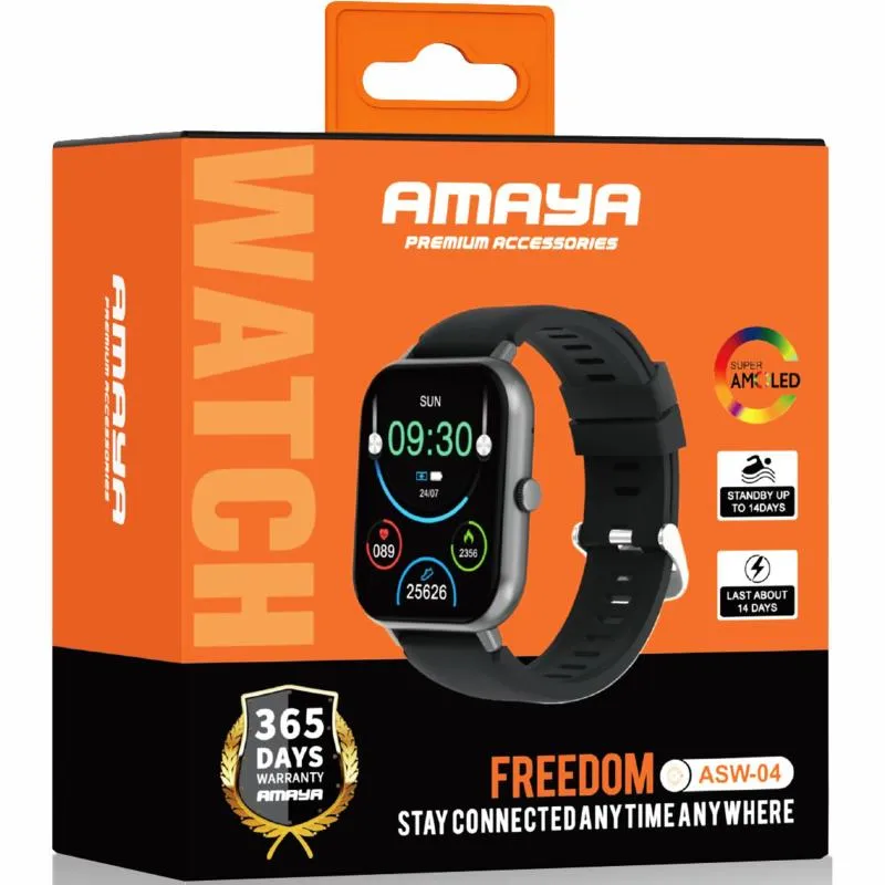 Смарт-годинник Amaya ASW-04 Smart sports watch Black — фото 2