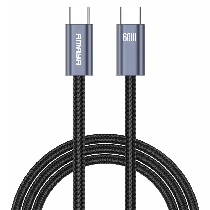 Дата кабель Amaya CC62 Type-C to Type-C 60W (2m) Gray