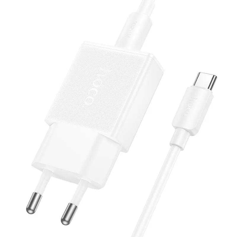 МЗП Hoco N72 Speed ultra-thin PD20W + кабель Type-C to Type-C White — фото 4