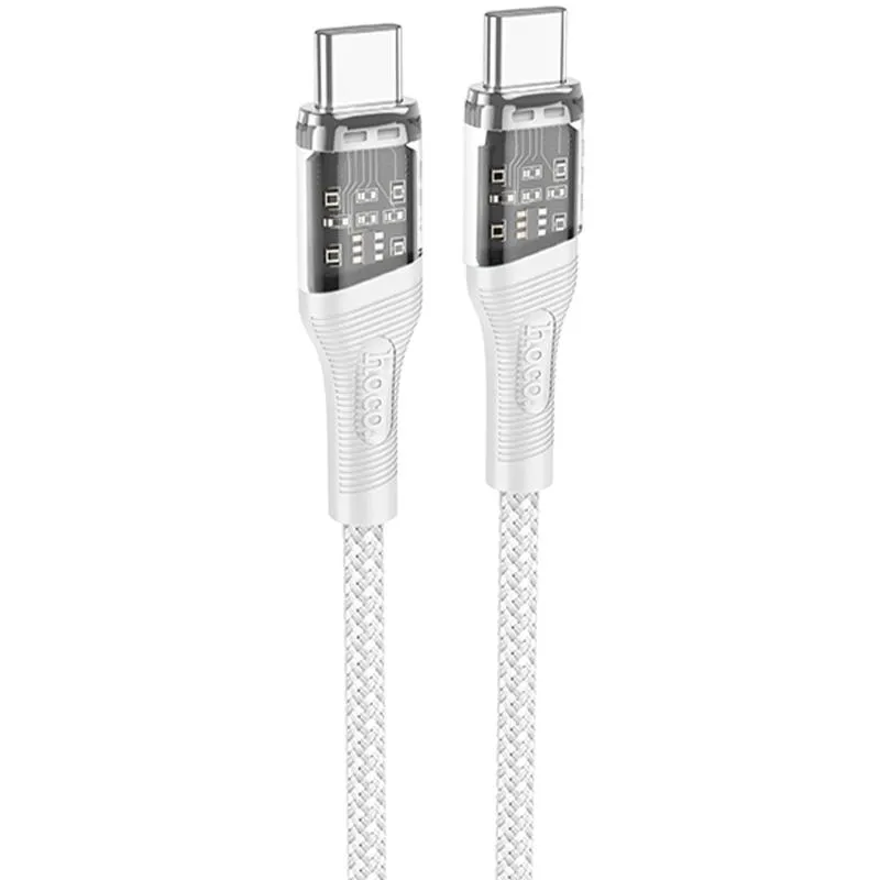 Дата кабель Hoco U111 Discovery Edition Type-C to Type-C 60W (1.2m) Grey