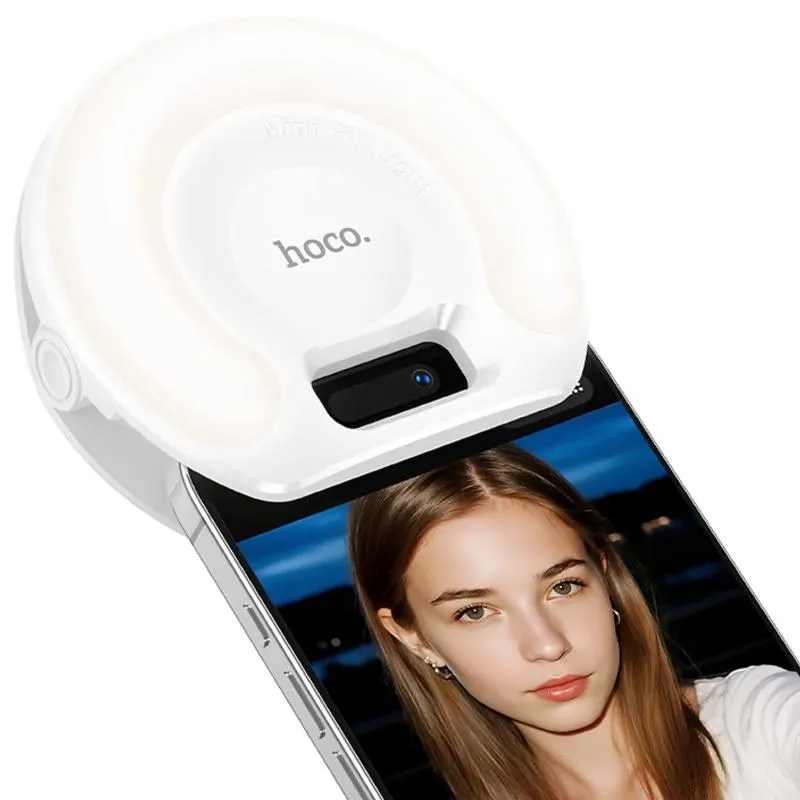 Портативна лампа для селфі Hoco K160 Olas 400 mAh White — фото 3