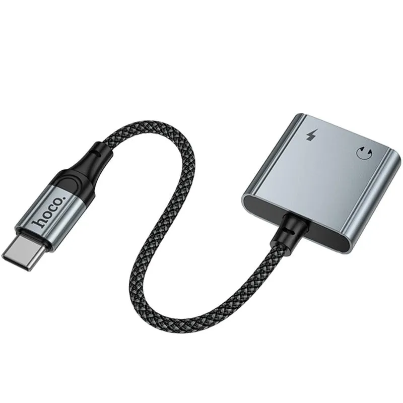 Перехідник Hoco UPA34A Type-C to Type-C*2 Metal gray — фото 3