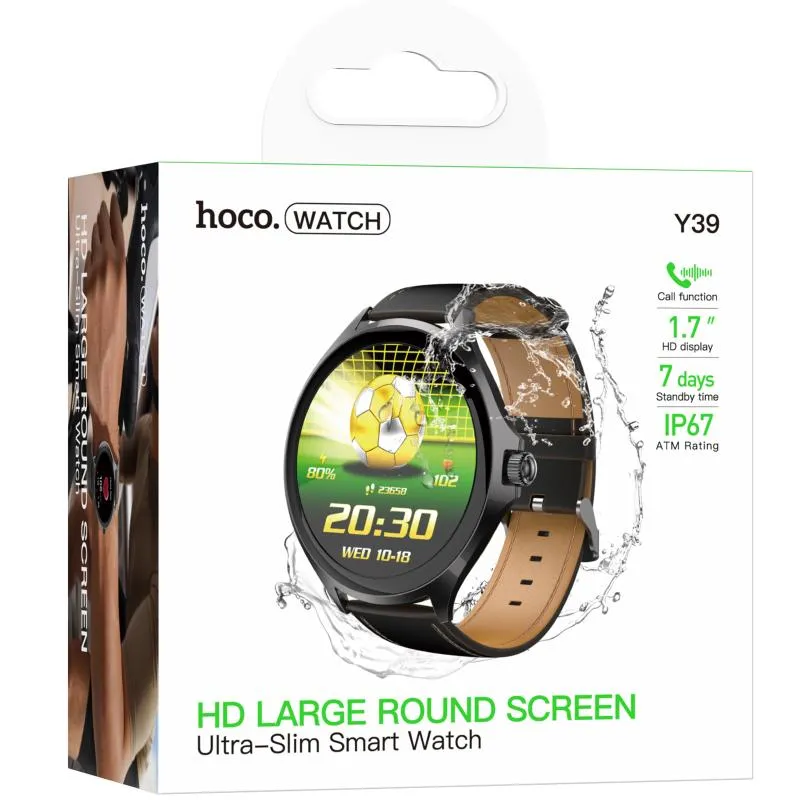 Смарт-годинник Hoco Y39 Smart sports watch Black — фото 2