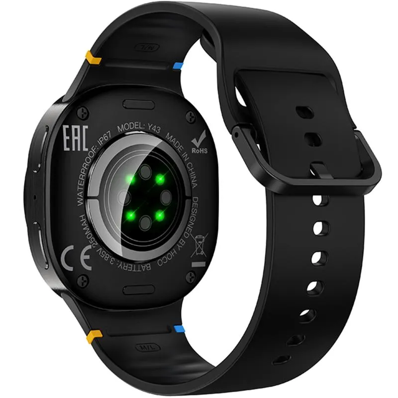 Смарт-годинник Hoco Y43 Amoled Smart sports watch Black — фото 3