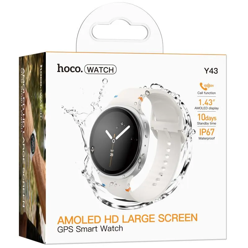 Смарт-годинник Hoco Y43 Amoled Smart sports watch Silver — фото 2