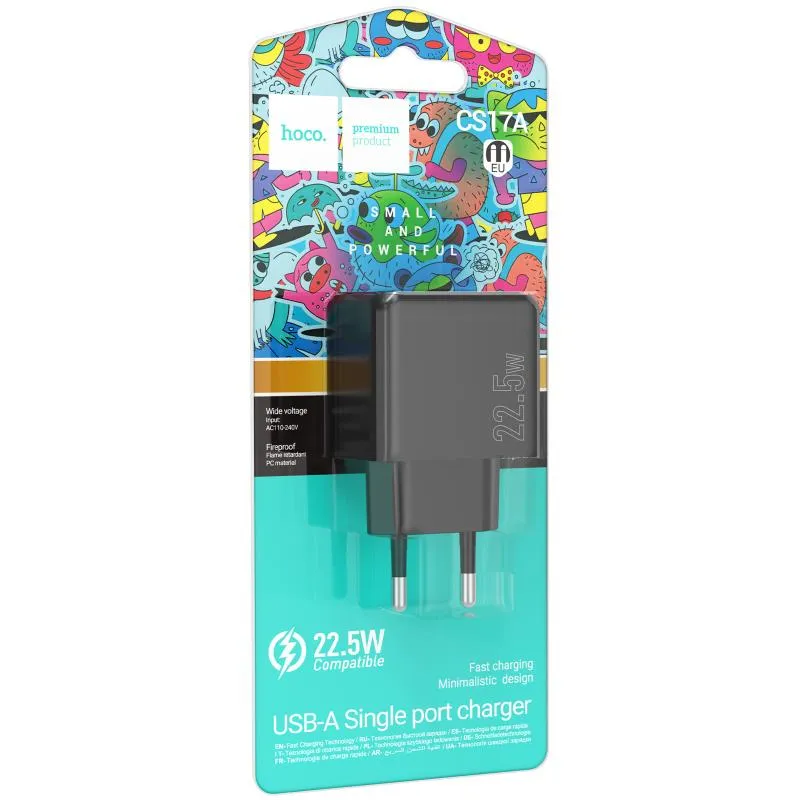 МЗП Hoco CS17A Wish QC3.0 22.5W Black — фото 2