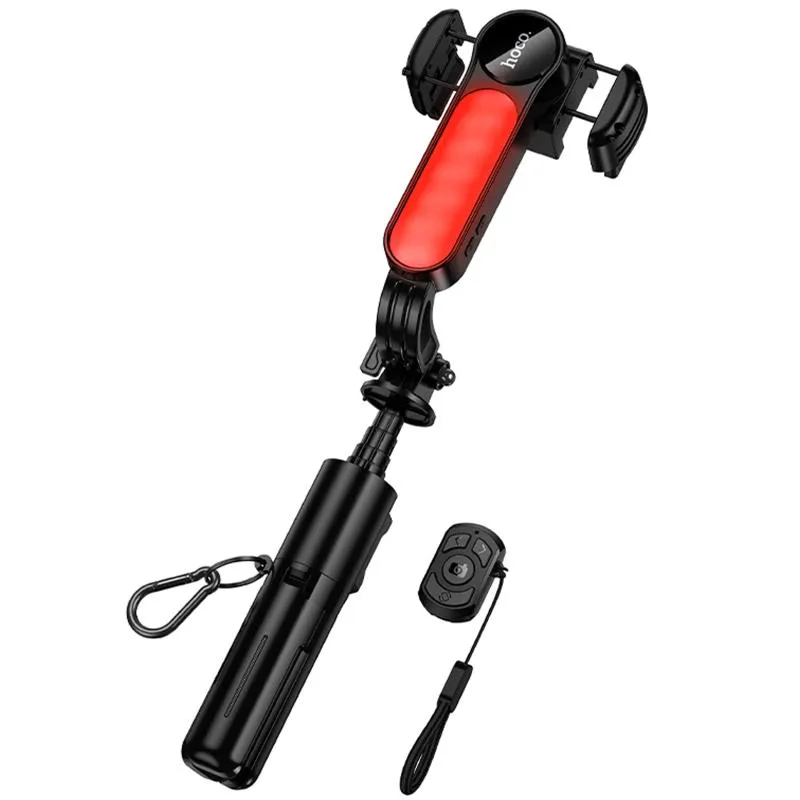 Монопод для селфі Hoco K90 Support axis smart+light Black — фото 4