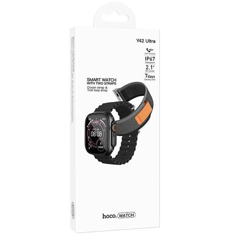 Смарт-годинник Hoco Y42 Ultra Smart sports watch Black — фото 2