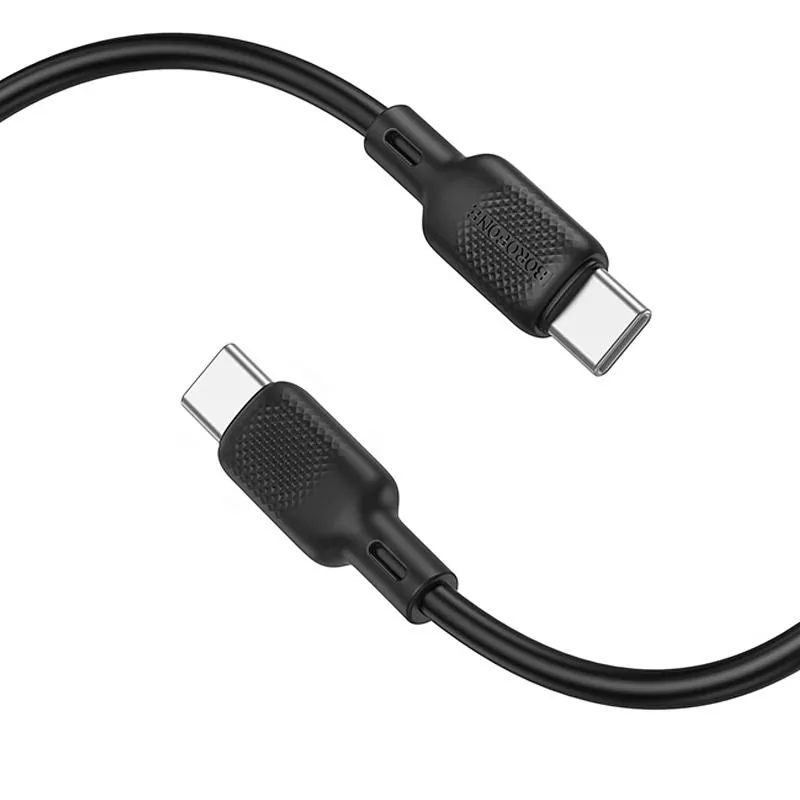 Дата кабель Borofone BX113 Lenny Type-C to Type-C 60W Black — фото 3