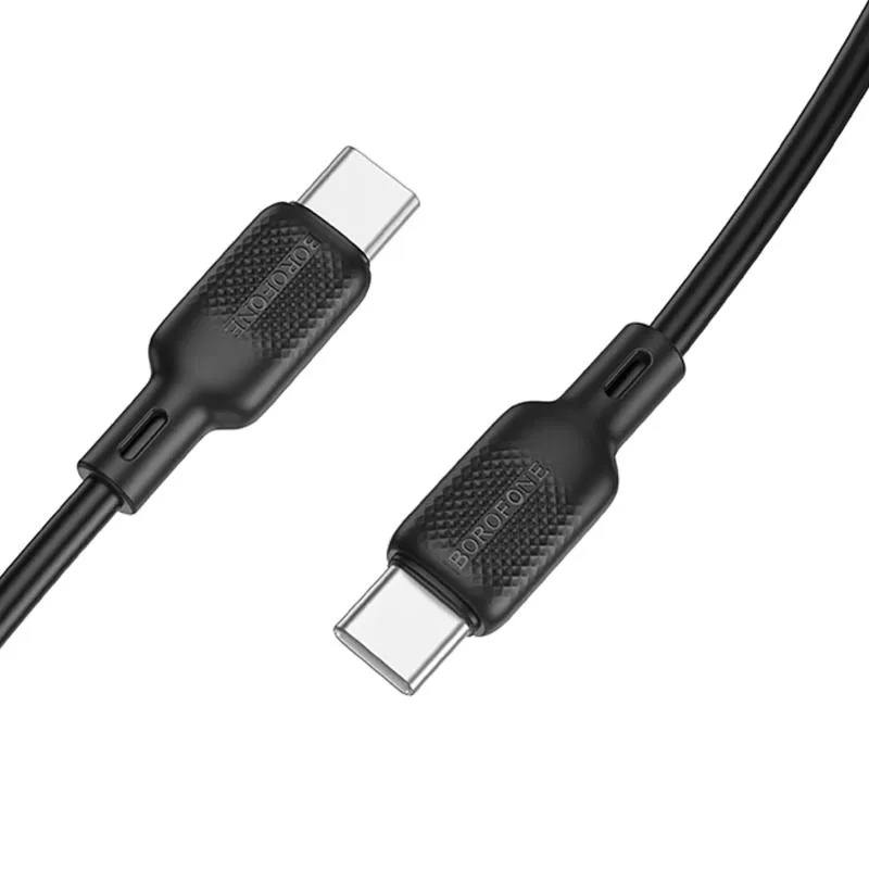 Дата кабель Borofone BX113 Lenny Type-C to Type-C 60W Black — фото 4