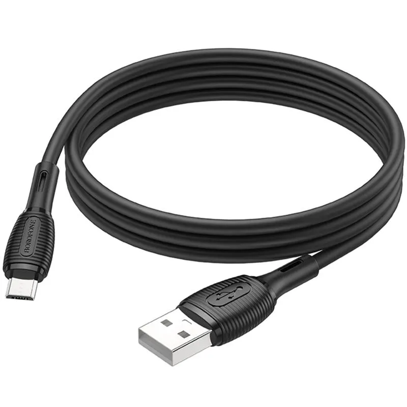 Дата кабель Borofone BX86 Advantage USB to MicroUSB 2.4A Black — фото 5