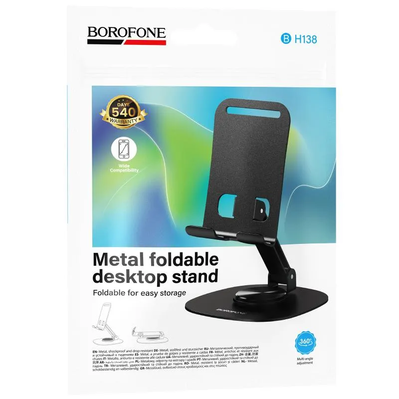Підставка для телефону Borofone BH138 Fit metal Black — фото 2