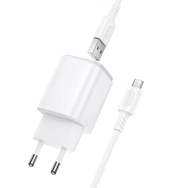МЗП Borofone BAS81A Star 10.5W + кабель USB to MicroUSB White — фото 4
