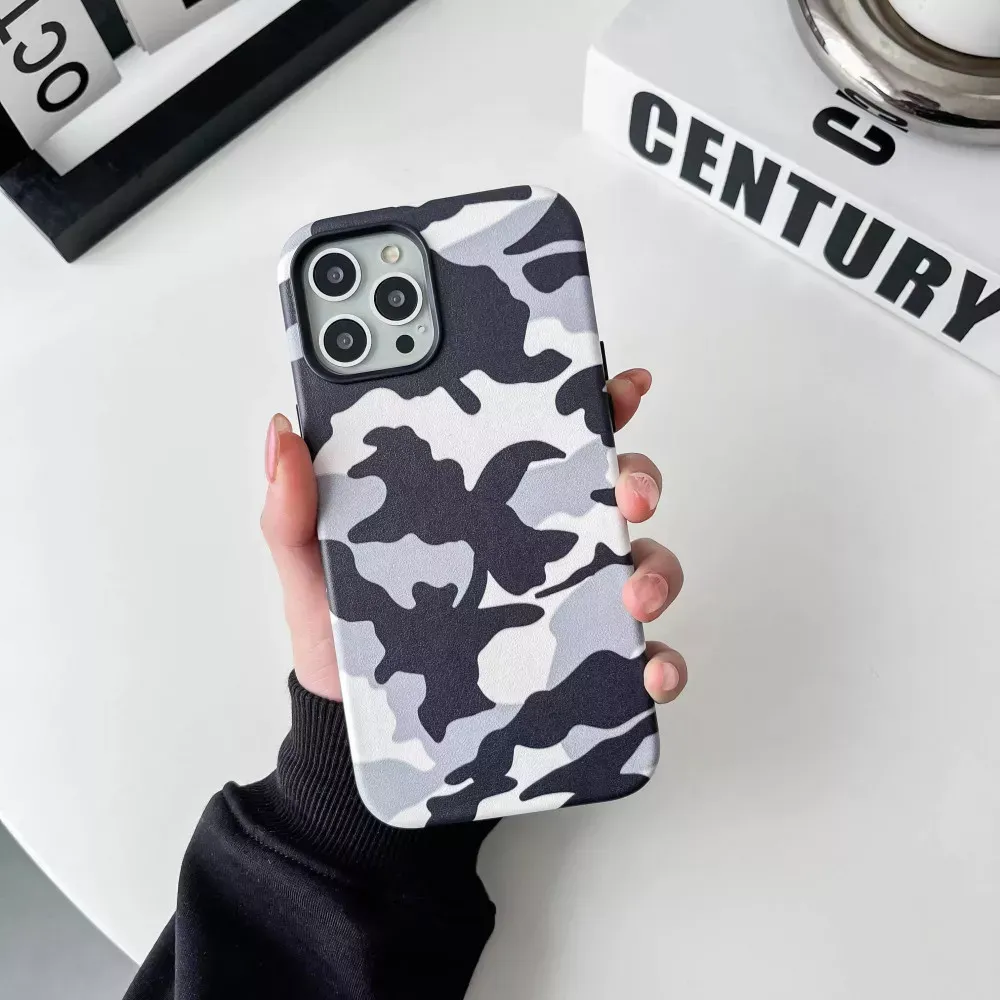 Military Leather Case with MagSafe iPhone 13 Pro Max — Gray — Apple Apple iPhone 13 Pro Max 6.7"