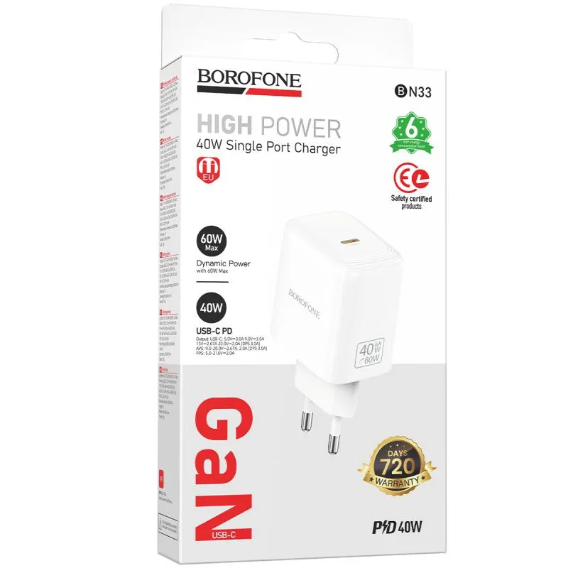 МЗП Borofone BN33 Fuente PD40W White — фото 2