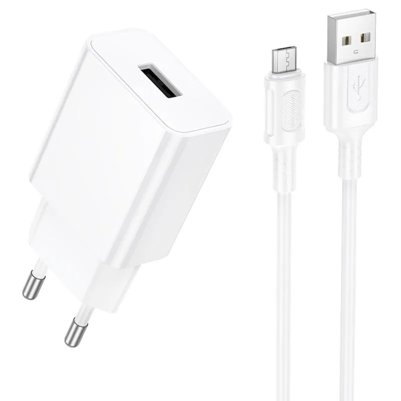 МЗП Borofone BA110A Lemi 7.5W + кабель USB to MicroUSB White