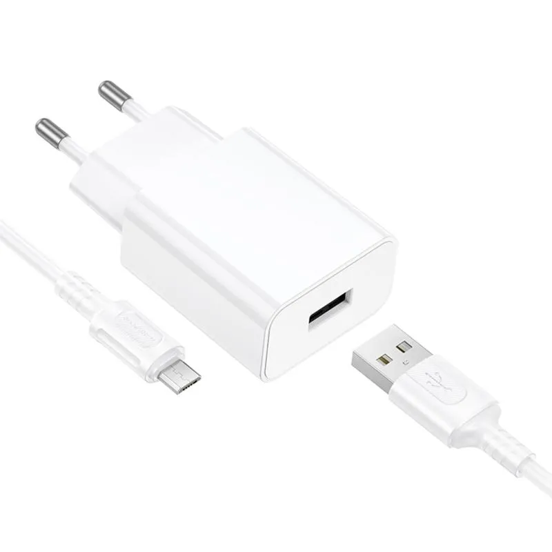 МЗП Borofone BA110A Lemi 7.5W + кабель USB to MicroUSB White — фото 6