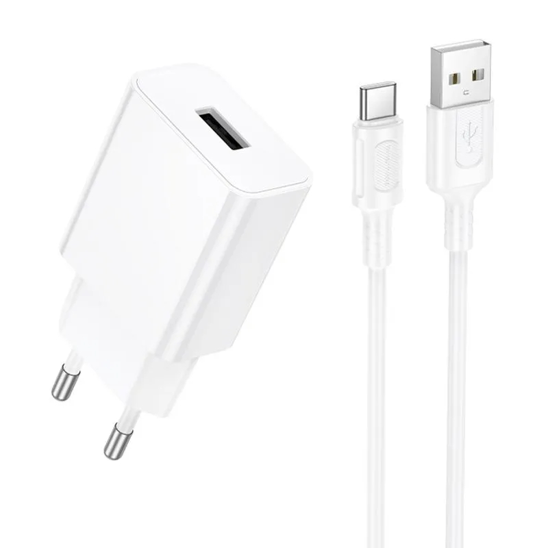 МЗП Borofone BA110A Lemi 7.5W + кабель USB to Type-C White