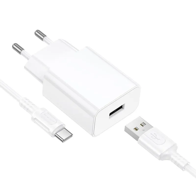 МЗП Borofone BA110A Lemi 7.5W + кабель USB to Type-C White — фото 3