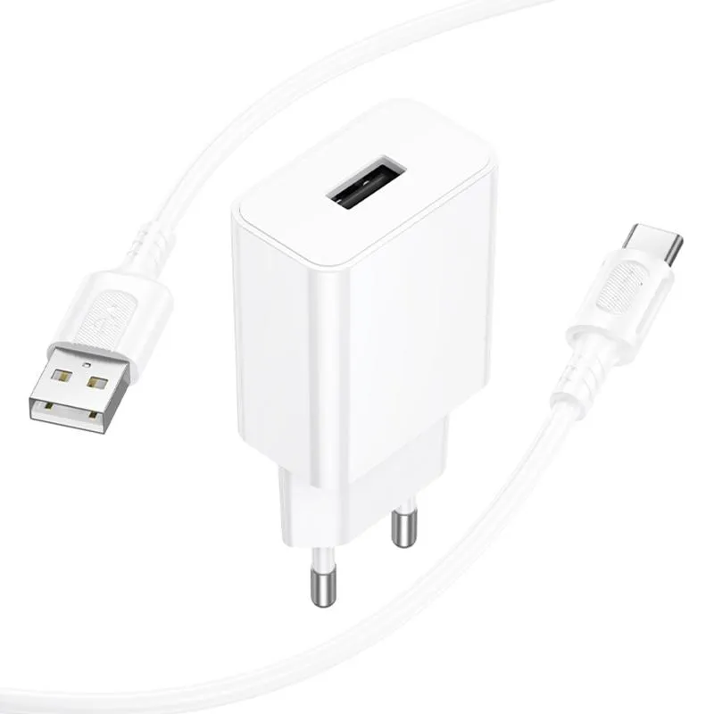 МЗП Borofone BA110A Lemi 7.5W + кабель USB to Type-C White — фото 4