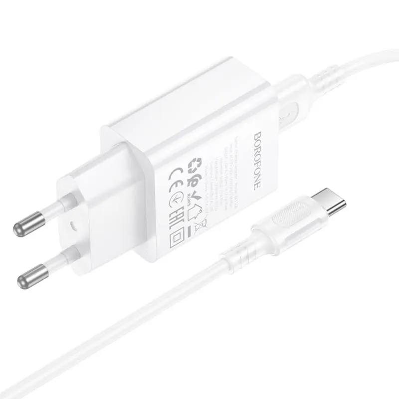 МЗП Borofone BA110A Lemi 7.5W + кабель USB to Type-C White — фото 5