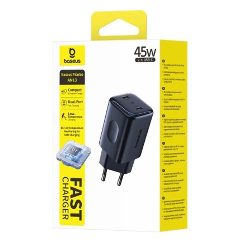 МЗП Baseus PicoGo AN13 Fast Charger 45W Cosmic Black — фото 4